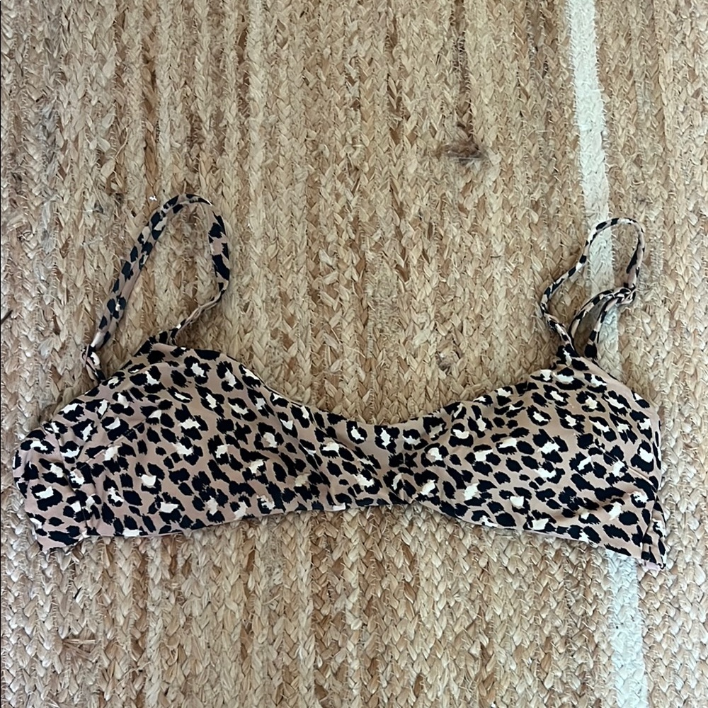 Aerie Leopard Print Bikini Top